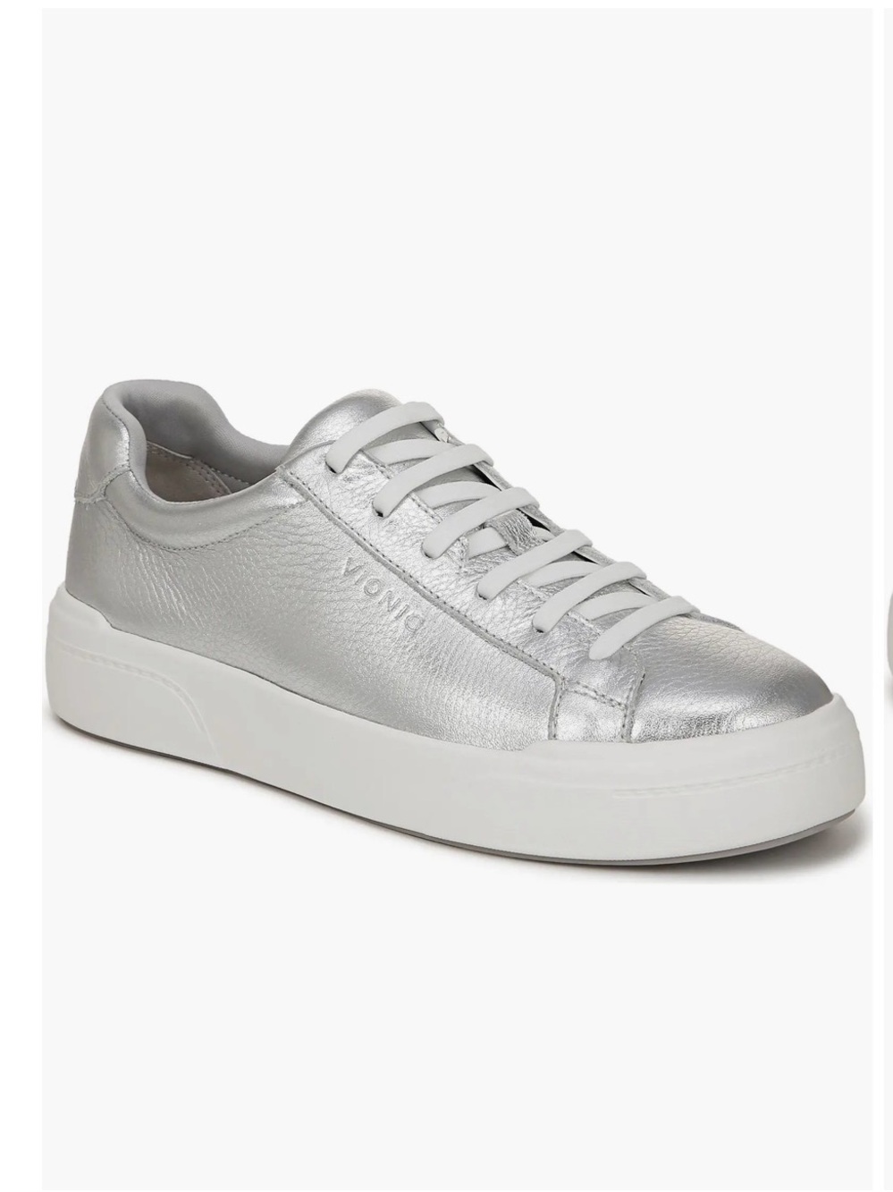 Vionic Colbie Silver Leather Sneakers